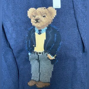 Brand New Ralph Lauren Teddy Bear Mens Polo Sweater Size XL.